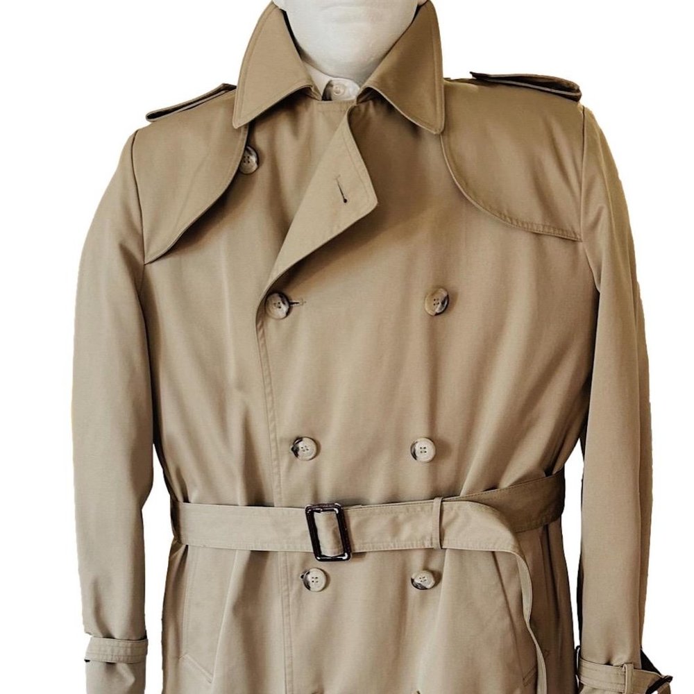 Tailored for Richmond, Trench Coat, 40R, Double Breasted, Removable Lining